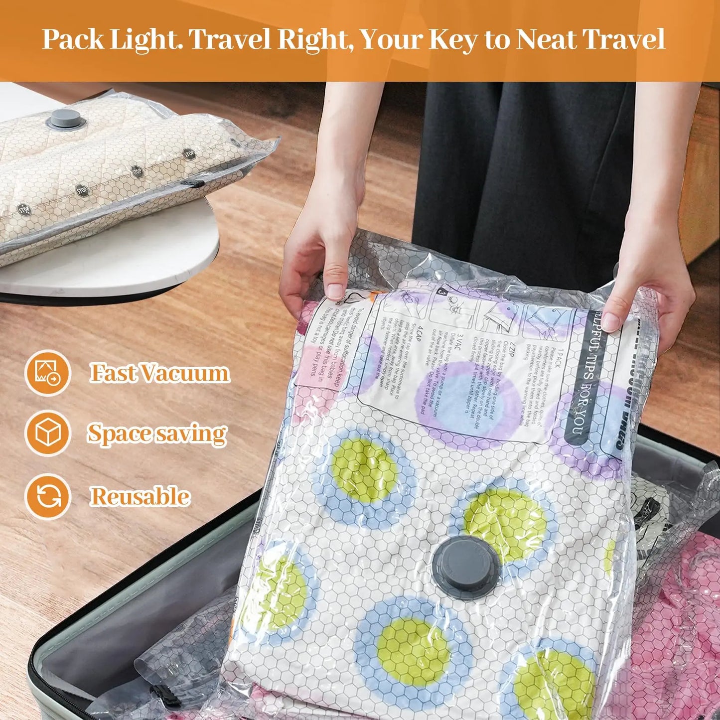 Cordless Travel Vacuum Bag