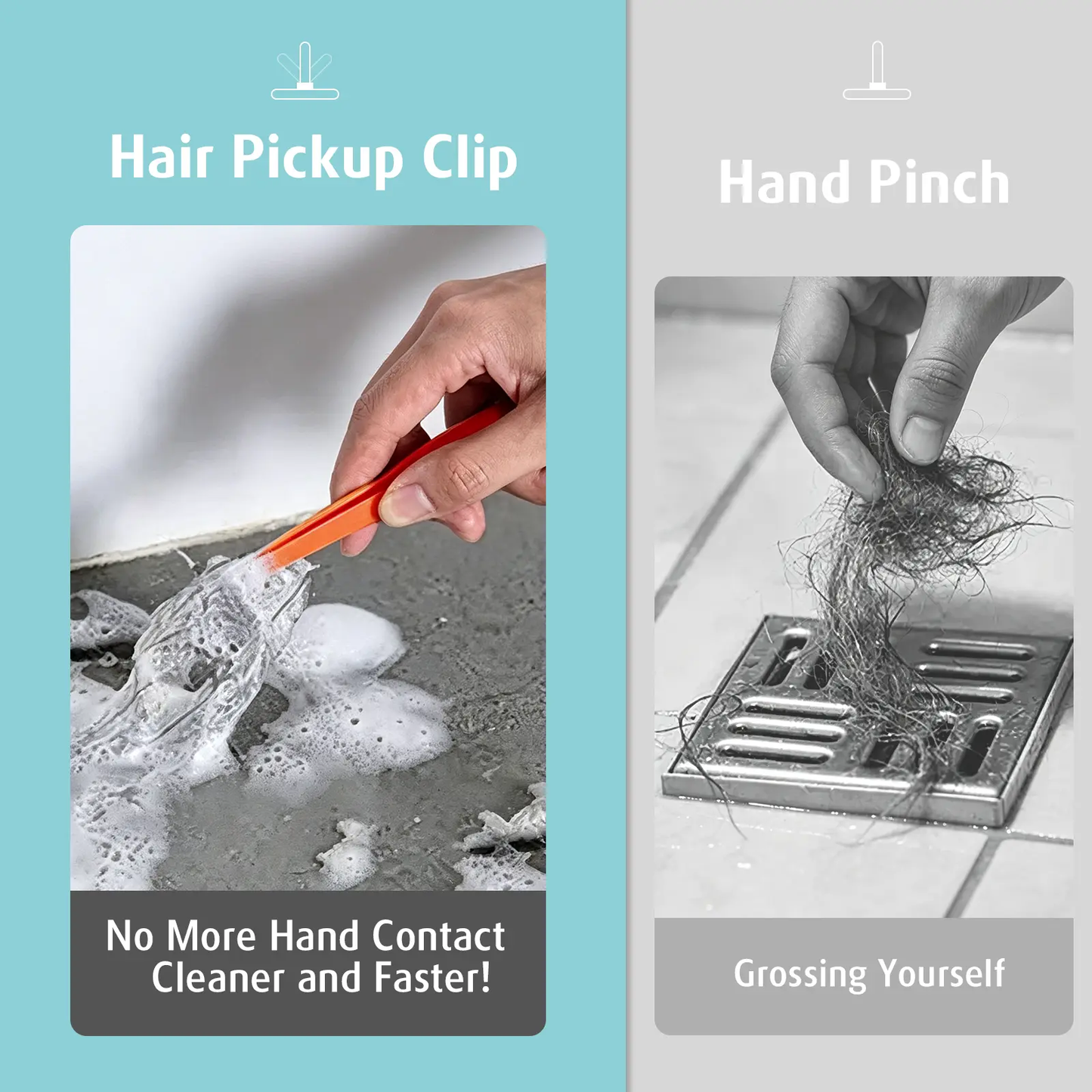 Floor Scrub Brush with Long Handle, cleaning brush,3 in 1 Scrape and Heavy-Duty Stiff Bristle Scrubber Brush