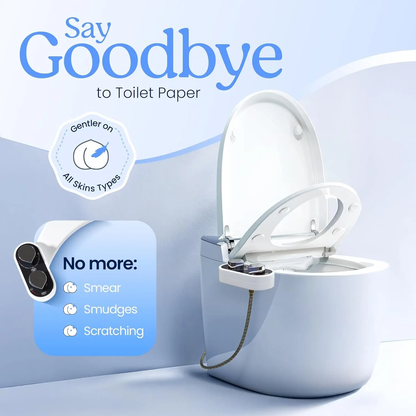 Clear Rear Ultra-Slim Bidet Attachment for Toilet