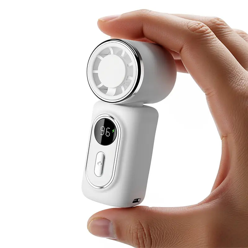 Clip On Mini Fan Cooling Compress, Portable Handheld Fan,5-Speeds