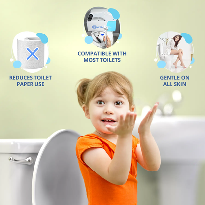 Clear Rear Ultra-Slim Bidet Attachment for Toilet