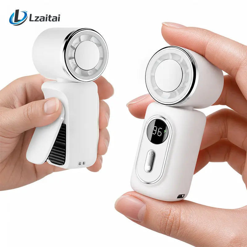 Clip On Mini Fan Cooling Compress, Portable Handheld Fan,5-Speeds
