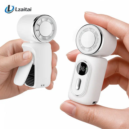 Clip On Mini Fan Cooling Compress, Portable Handheld Fan,5-Speeds