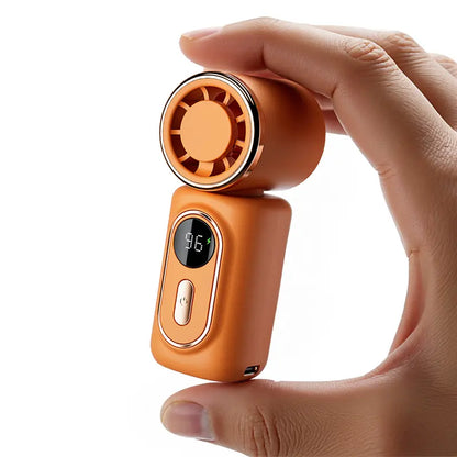 Clip On Mini Fan Cooling Compress, Portable Handheld Fan,5-Speeds