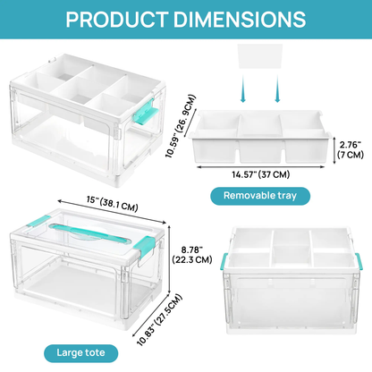 Clear Plastic Craft Organizers and Storage Box