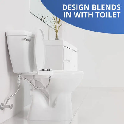 Clear Rear Ultra-Slim Bidet Attachment for Toilet