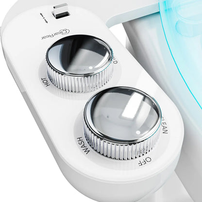 Clear Rear Ultra-Slim Bidet Attachment for Toilet