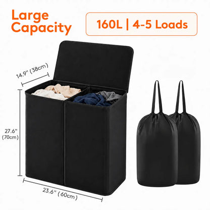 Large Laundry Hamper Basket with Removable inner Bags