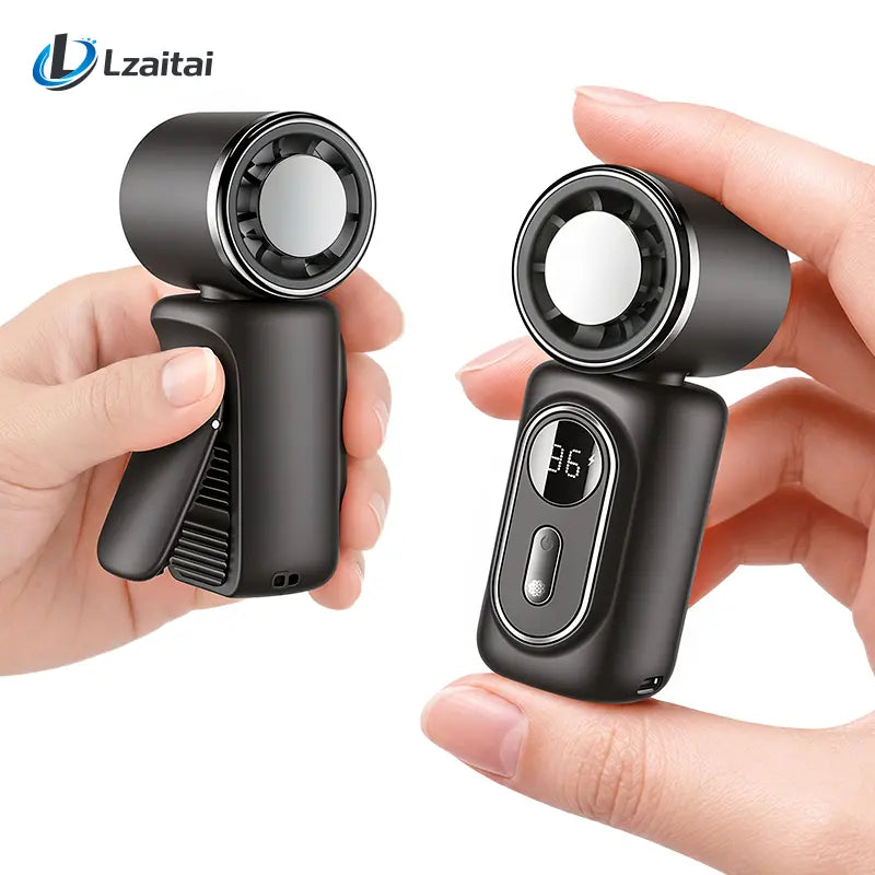 Clip On Mini Fan Cooling Compress, Portable Handheld Fan,5-Speeds