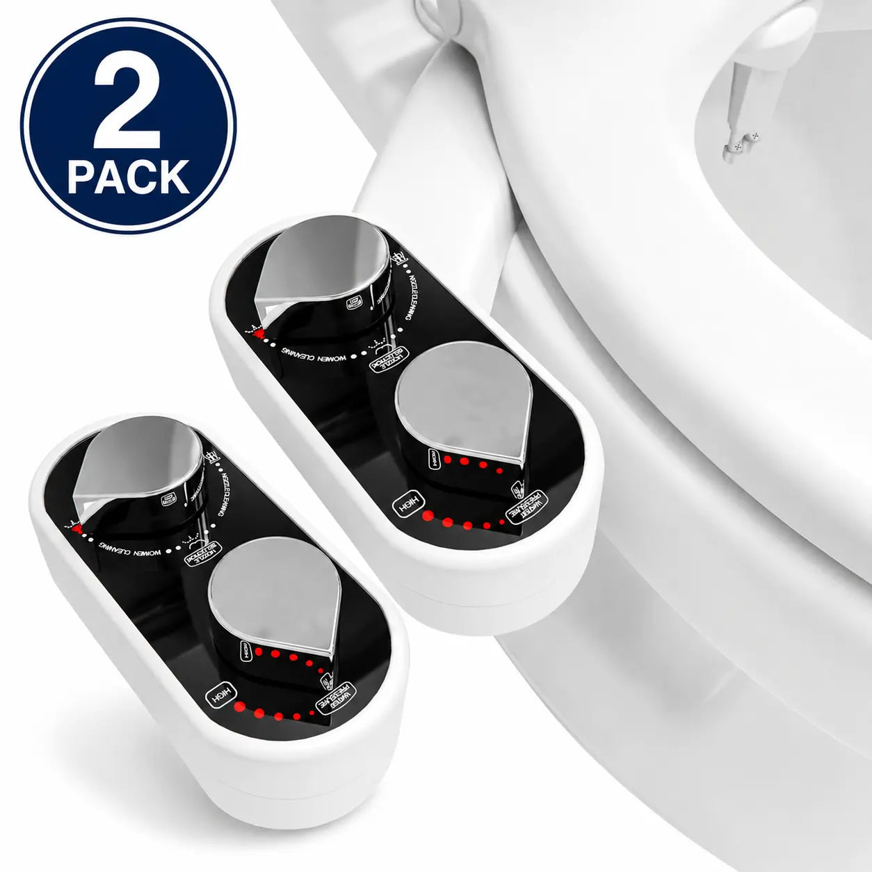 Clear Rear Ultra-Slim Bidet Attachment for Toilet