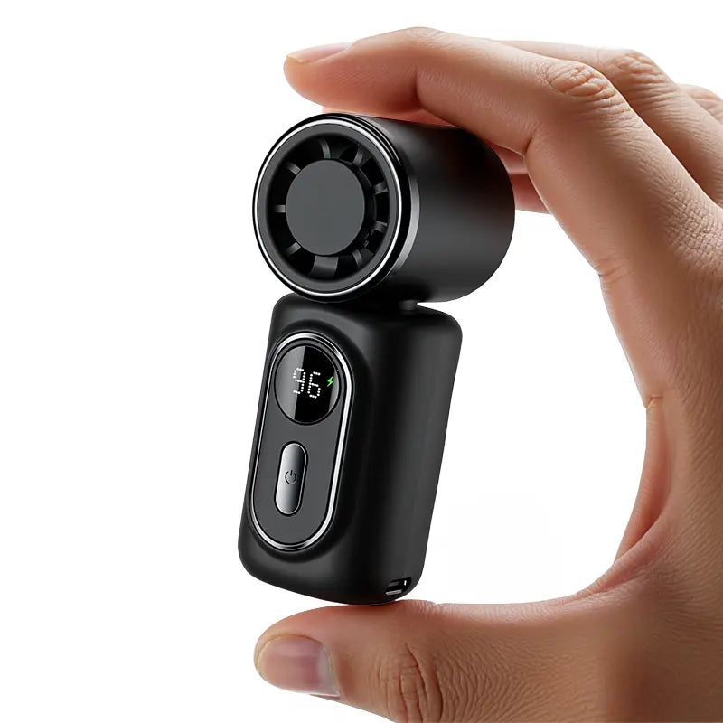 Clip On Mini Fan Cooling Compress, Portable Handheld Fan,5-Speeds