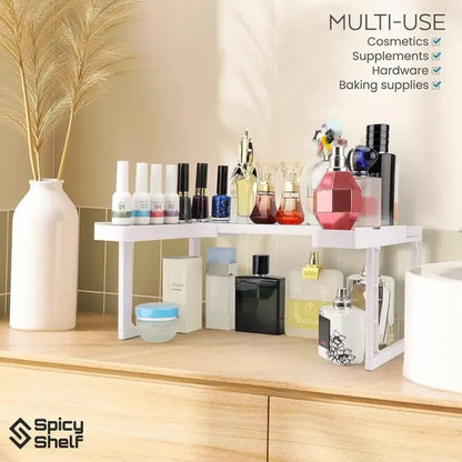 Spicy Shelf 2-Layers Plastic Spice Rack Organizer