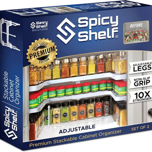 Spicy Shelf 2-Layers Plastic Spice Rack Organizer