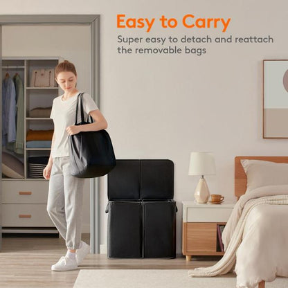 Large Laundry Hamper Basket with Removable inner Bags